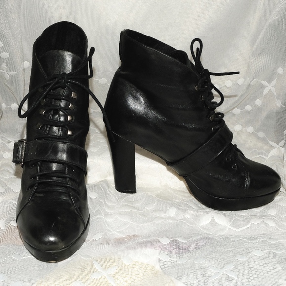 Seychelles Lace Up Platform Booties Size 8 Heel 4" - Picture 1 of 8